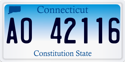 CT license plate AO42116