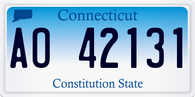 CT license plate AO42131