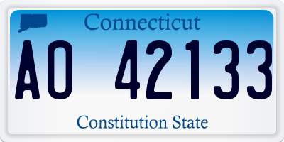 CT license plate AO42133