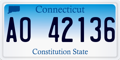 CT license plate AO42136