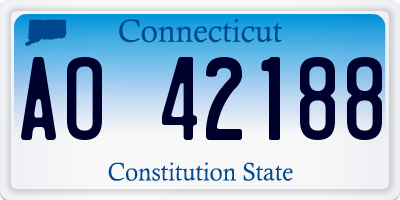CT license plate AO42188