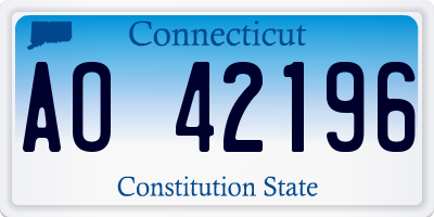 CT license plate AO42196
