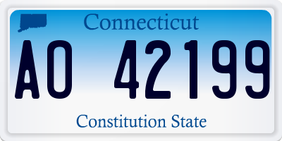 CT license plate AO42199