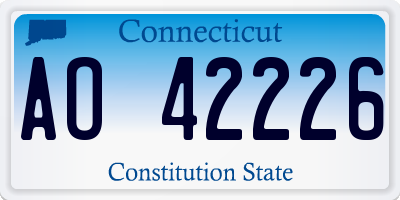 CT license plate AO42226