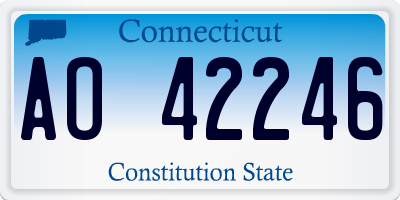 CT license plate AO42246