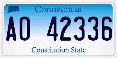 CT license plate AO42336