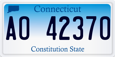 CT license plate AO42370