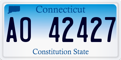 CT license plate AO42427
