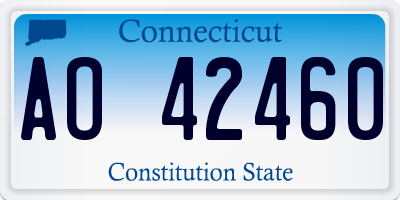 CT license plate AO42460