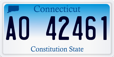 CT license plate AO42461