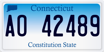 CT license plate AO42489