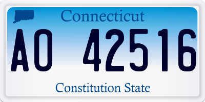 CT license plate AO42516