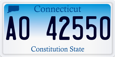 CT license plate AO42550