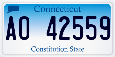 CT license plate AO42559