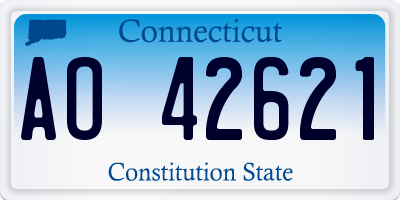 CT license plate AO42621