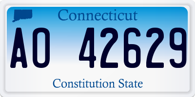 CT license plate AO42629