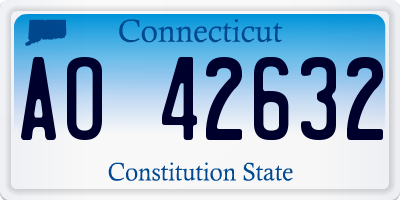 CT license plate AO42632