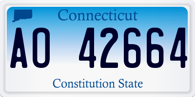 CT license plate AO42664