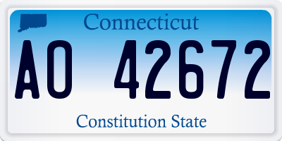 CT license plate AO42672