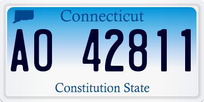 CT license plate AO42811