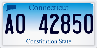 CT license plate AO42850