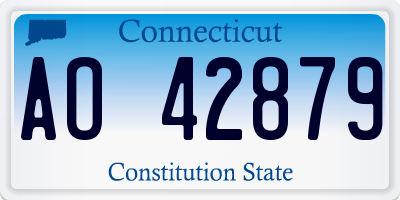 CT license plate AO42879