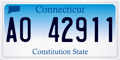 CT license plate AO42911