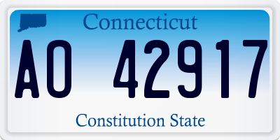 CT license plate AO42917