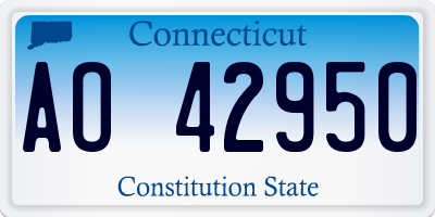 CT license plate AO42950