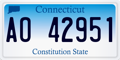 CT license plate AO42951