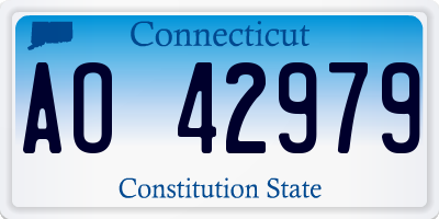 CT license plate AO42979