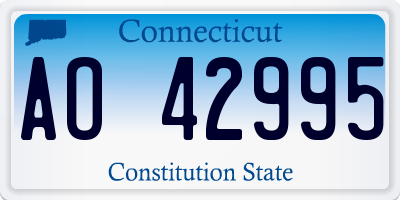 CT license plate AO42995