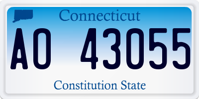 CT license plate AO43055