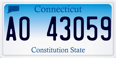 CT license plate AO43059