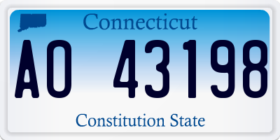 CT license plate AO43198