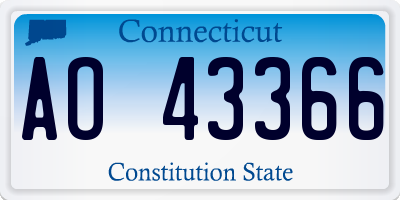 CT license plate AO43366