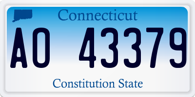 CT license plate AO43379