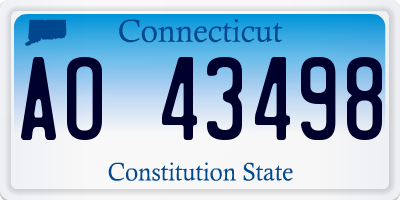 CT license plate AO43498