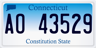 CT license plate AO43529