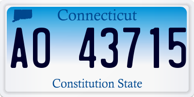 CT license plate AO43715