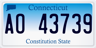 CT license plate AO43739