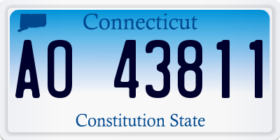 CT license plate AO43811