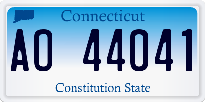 CT license plate AO44041