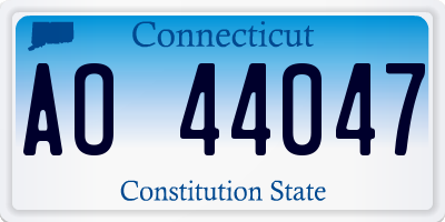 CT license plate AO44047