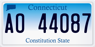 CT license plate AO44087