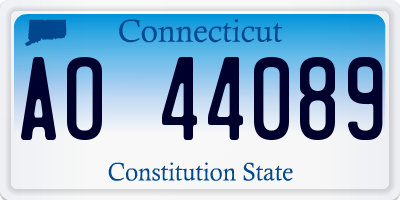 CT license plate AO44089
