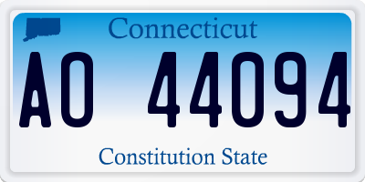 CT license plate AO44094