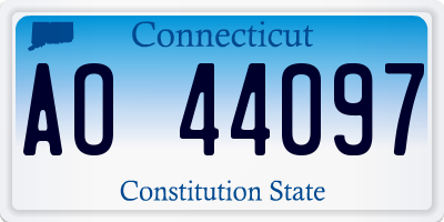CT license plate AO44097