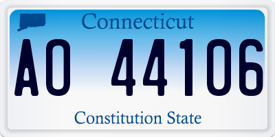 CT license plate AO44106