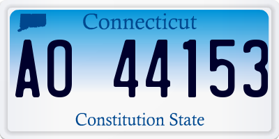 CT license plate AO44153